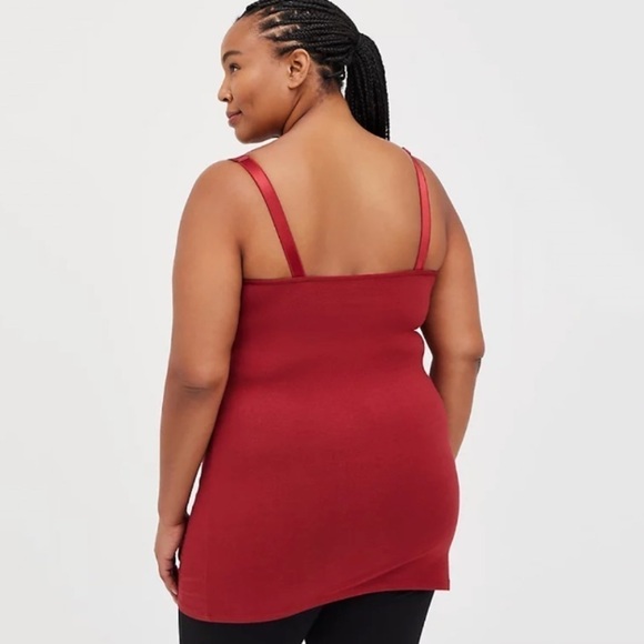 NWT Torrid Plus Size Maternity Nursing Clip Down Nursing Tank Top In Merlot Red - Picture 2 of 7
